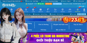 Giao diện 123B Nhà Cái Trang web chính thức thu hút bet thủ